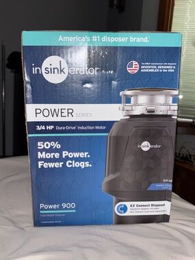 InSinkErator Power 900 – 3/4 HP Disposer | USA-Made, Fewer Clogs, EZ Connect